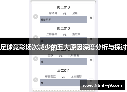 足球竞彩场次减少的五大原因深度分析与探讨 足球竞彩场次减少的五大原因深度分析与探讨